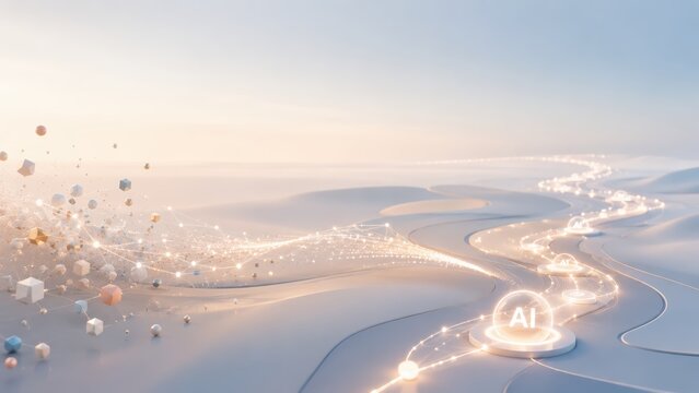 Abstract AI Knowledge Landscape Organizing Learning Pathways
