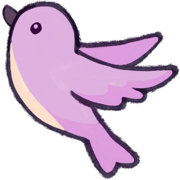 Hand Drawn Cute Bird Illustration 