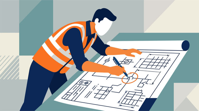 Technical architectural blueprint featuring engineering annotations, structural design plans, construction schematic details, and professional drafting layouts for industrial building projects.