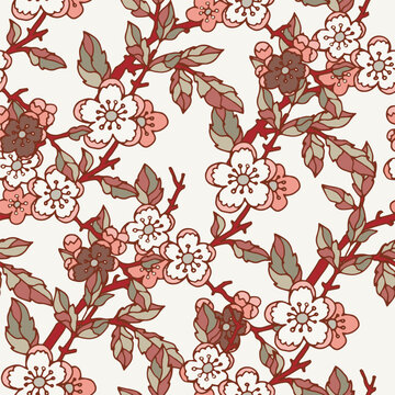Romantic Vintage Cherry Blossom Print