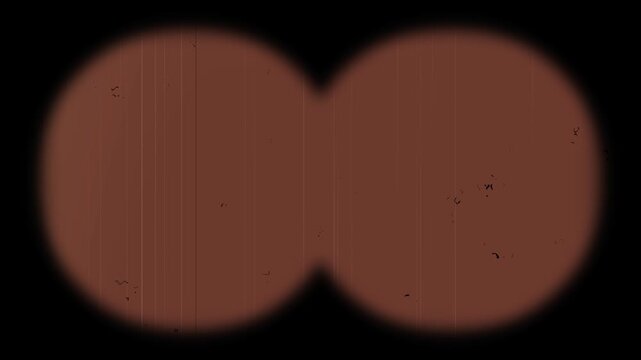 8mm Film Overlay Vintage Film Grain Old Movie Frame Film Flicker Film Scratches Dust Overlay Analog Retro Cinema Nostalgic Texture View through binoculars 4k video