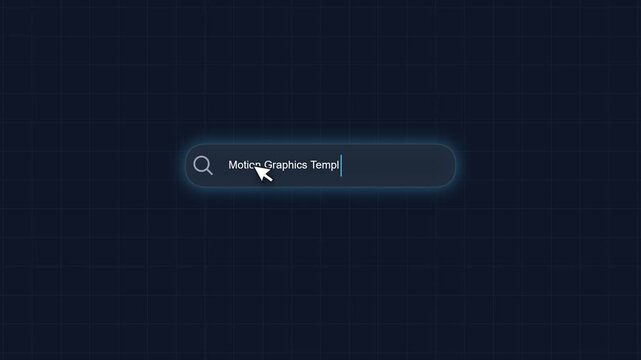 Digital Search Bar with Motion Graphics Cursor and Click Animation