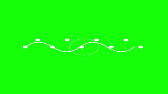 Protein Synthesis Translation Process Line Animation on Green Screen