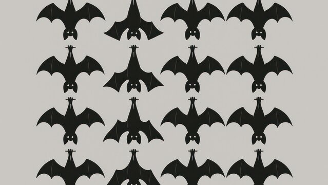Patterned bats silhouette desktop wallpaper
