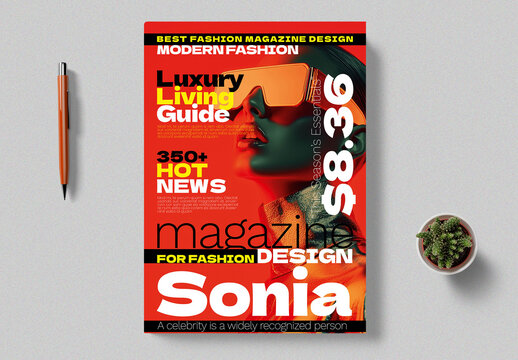 Modern Fashion Magazine Cover Layout