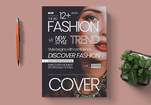 Modern Fashion Magazine Cover Template
