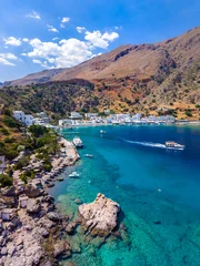 Greek village of Loutro, Chania, Crete, Greece. © gatsi