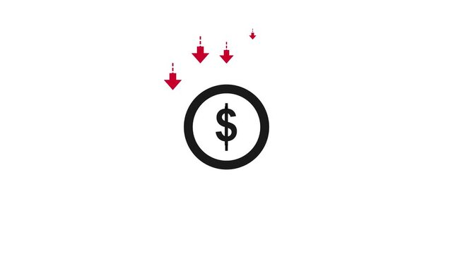 Single black outlined circle animation on white background ring shape outline
