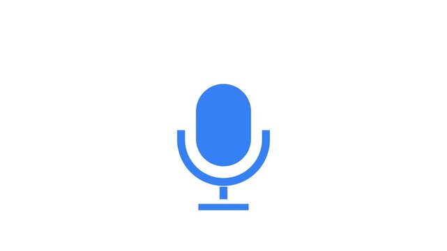 Minimalist blue rectangular shape animation on white background rectangle