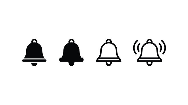 Bell icon symbol representing notification alerts and ringers