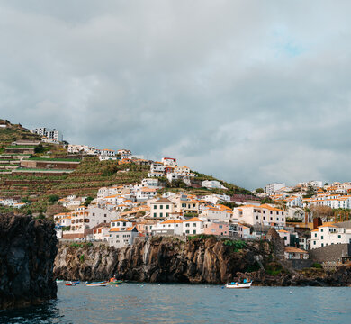 Coastal village of C&acirc;mara de Lobos in Madeira