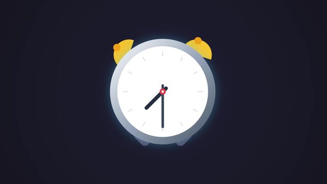 Minimalist alarm clock showing time concept watch timer schedule deadline