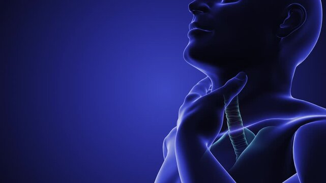 Sore Throat Pain and Inflamed Throat Medical Concept