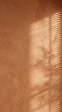 Fondo de presentaci&oacute;n editorial sofisticado, tono terracota c&aacute;lido con sombras arquitect&oacute;nicas suaves