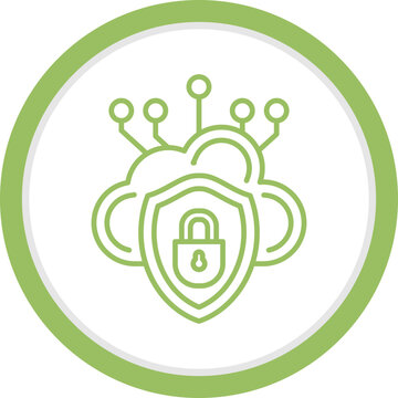 Cloud Security Vector Icon