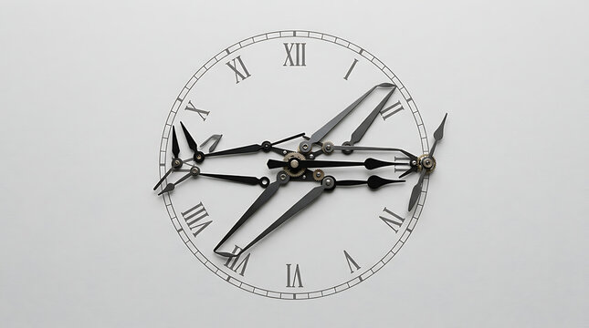 Minimalist clock with analog hands and hour markers