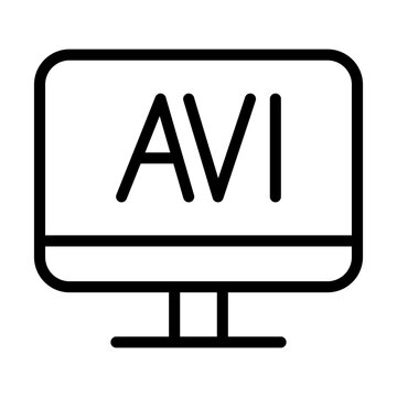 AVI Vector Icon