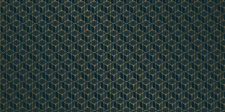 Luxury art deco seamless pattern background vector. Abstract elegant art nouveau with golden geometric line vintage decorative minimalist. Design for wallpaper, banner, card.