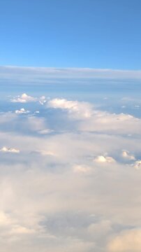 Morning Clouds from Airplane Window 4K