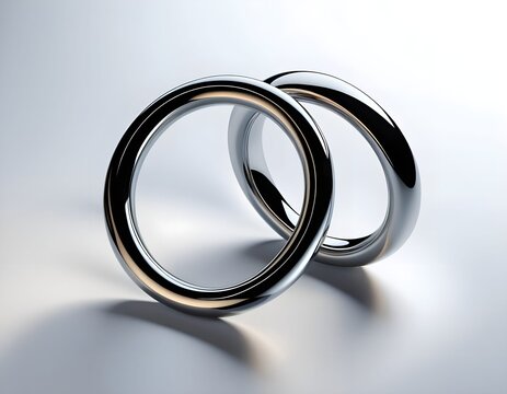 Abstract Floating Rings 3D Geometric Luxury Background