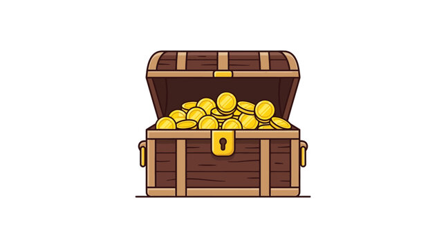 treasure chest with gold coins