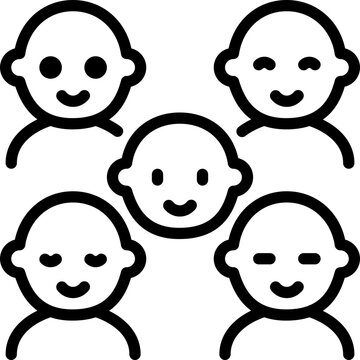 Baby thin line icon. Child's choice. Modern vector illustration of newborn.