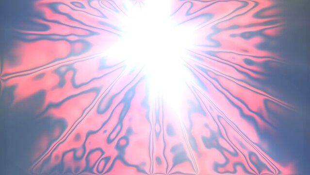 Radiant light bursts through swirling, colorful patterns