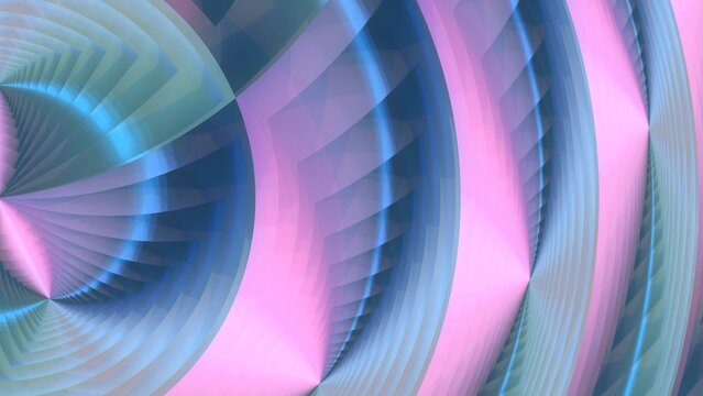 Bright and dynamic digital artwork featuring flowing swirls and curves in vibrant shades of pink, blue, green, and purple