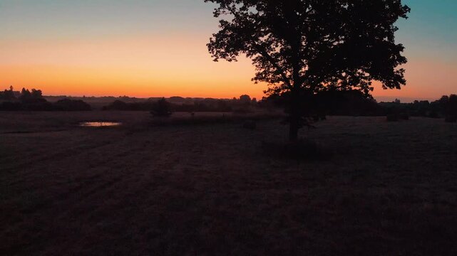 sunset in the countryside