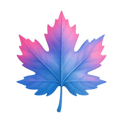Obraz premium PNG Gradient maple leaf illustration