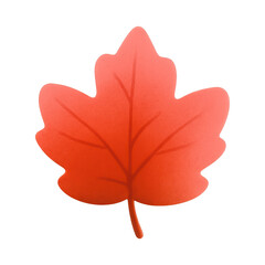 Obraz premium PNG Vibrant autumn maple leaf illustration.