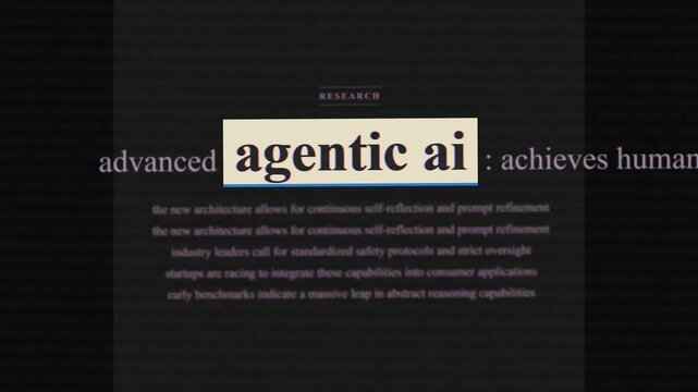 Agentic AI cyber intelligence report data scan, autonomous artificial intelligence dark mode classified document text overlay