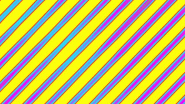 Diagonal Stripes Pattern With Yellow Purple and Aqua Colors