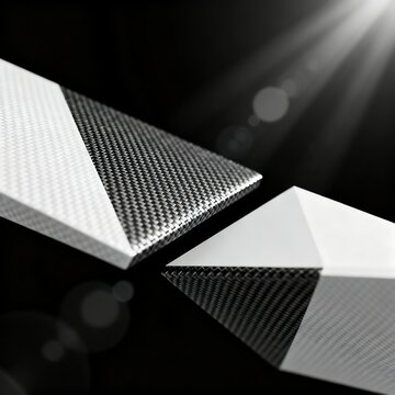 Carbon Fiber Impact: Abstract Topographic Collision