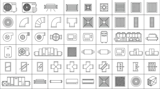 architectural CAD floor plan symbols vector set. Furniture, doors, windows, electrical symbols, hatch patterns, AutoCAD blocks, interior layouts, and construction drafting library