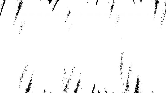 White brush grunge transition animation 4K resolution on alpha channel background.