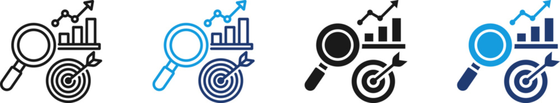 Seo icon set multiple style collection