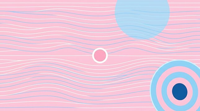 Abstract background featuring soft pink pastel tones with circles and dynamic geometric shapes for modern creative design