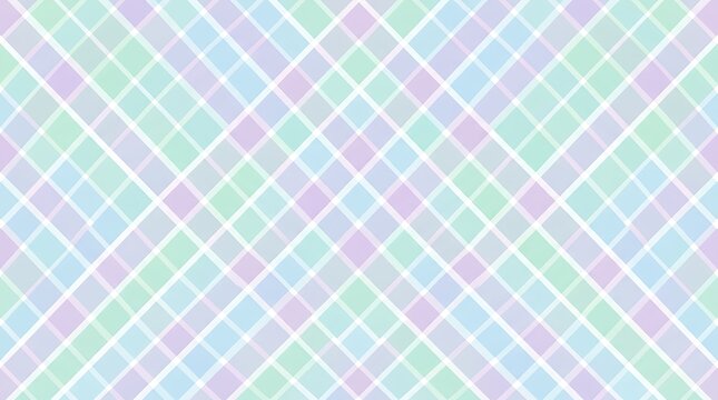 Abstract seamless background featuring a delicate diagonal grid pattern in soft pastel colors for modern graphic design