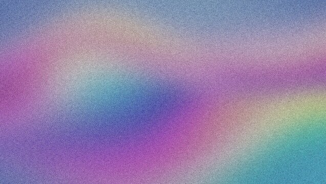 Grainy gradient background with holographic colors, abstract noise texture in purple and blue, soft blurry aura wallpaper for digital design lo-fi texture 4K grainy texture Background
