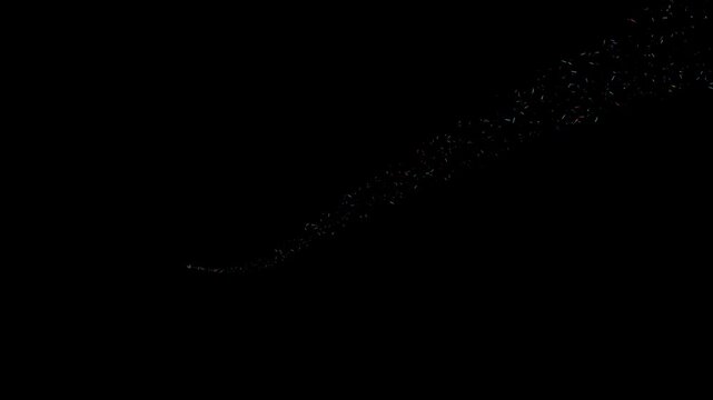 sparkling stars shine in animation, pixie dust path, fairy doodle stars, Glowing glitter trail bokeh lights, star twinkling, stars shine, 2d animation, black background, 4k