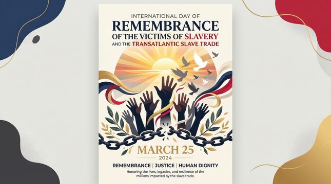 International Day of Remembrance of the Victims of Slavery Poster Layout