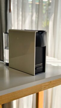 modern Capsule coffee machine in kitchen 