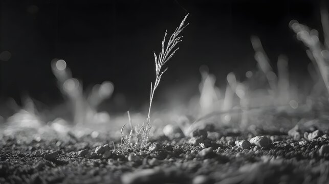 Minimal Moonlit Summer Ground Detail with copy space