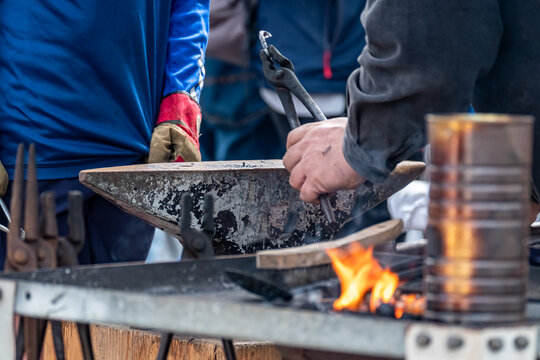 Blacksmith at work during the Ardara Show day