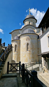 Kyiv, Ukraine - July 26, 2026: Archangel Michael Zvirynetsky Monastery, Ukrainian Orthodox Church (Moscow Patriarchate). Founded in 2009 on the basis of the revived Zvirynetsky Caves hermitage