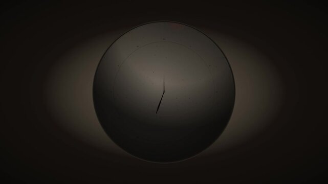 Slow Motion Ticking Clock With Red Glow Animation