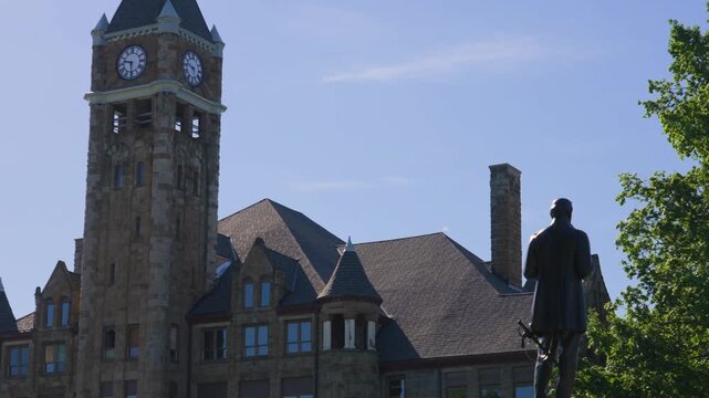 Moving from the Clock tower to the statue of President Grant.