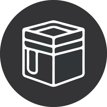 kaba or qibla or  Muslims khana kaba vector illustration
