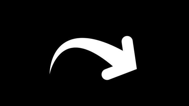 red brush arrow scribble animation alpha channel 4k.